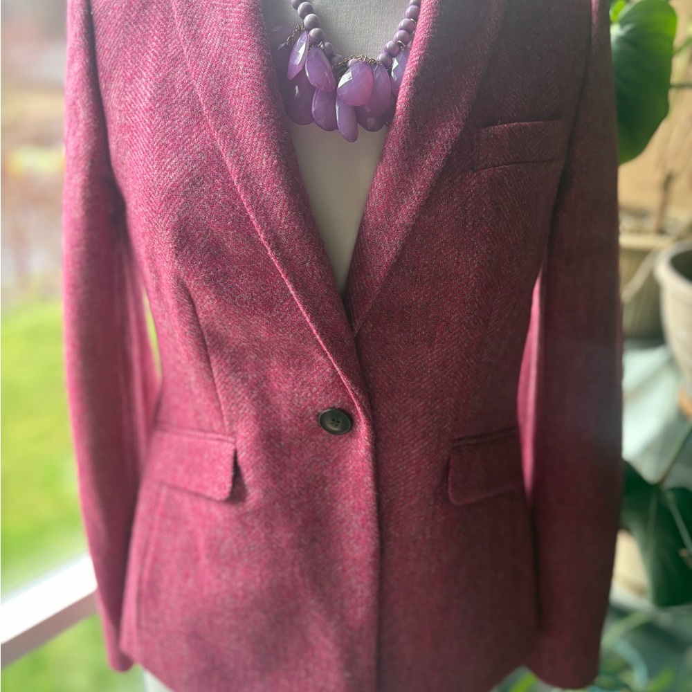 Boden Rich Plum Single-Button Tailored Blazer - Picture 2 of 6